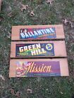 Lot of 3 - Vintage Wood Fruit Box Crate Advertising End Boards