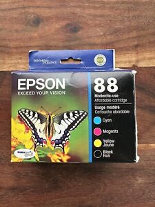 Genuine Epson 88 Ink Combo 4 Pack Black Yellow Cyan Magenta