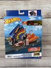 Hot Wheels City Fuel Station Shift Track Set With Diecast Toy Car Vehicle NEW