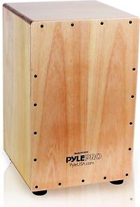 Pyle String Cajon - Wooden Percussion Box, with Internal Guitar Strings- PCJD18