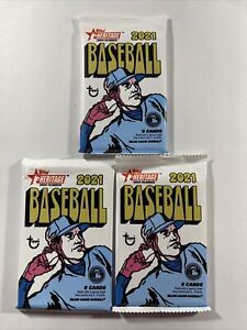 (3) 2021 Topps Heritage High Number Baseball Factory Sealed Pack LOT!