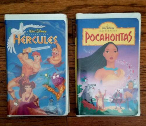New ListingLot: Hercules & Pocahontas VHS Tapes ~  Walt Disney Masterpiece Collection
