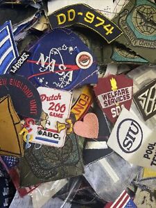 Vintage Patch Lot 25 patches nasa,Promo,police,Sports,Military,cartoon Rare