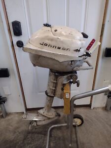 Vintage 1966 Johnson  3 HP Outboard Boat Motor - Complete Parts As Is OMC Evinru