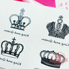Wholesale 30 pcs Crown King and Queen 6 Tattoos Temporary Black