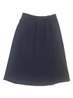 ST. JOHN SEPARATES Navy Aline Long Knit Skirt Size 12 Pull on Elastic Waist