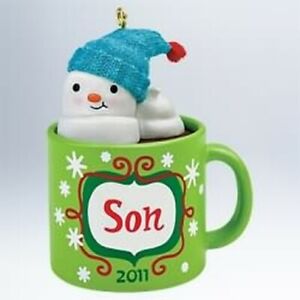 2011 Hallmark Ornament ~ Son  Marshmallow Hot Chocolate QXG4029 ~ NIB