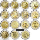Italy 2 euro 15 coins 2004 - 2014, UNC Italie Italia Italien Италия FDC