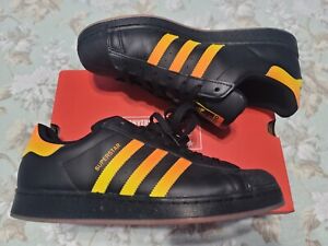 Adidas Superstar Mens Sneakers Black Orange Size 13 - Great Condition
