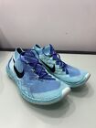 Nike Free 3.0 Flyknit Blue Teal Green Running Shoes 718420-500 Womens Size 9