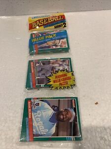 3 1991 Donruss Baseball Series 2 Value Pack 45 Cards 9 Puzzle Pcs - Lot 1