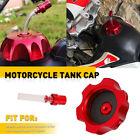 Gas Fuel Cap Tank Petrol Cover For Red Motorcycle Aluminum Alloy Car Accessories (For: Triumph Thruxton 900)