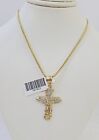 10K Gold Chain Cross Franco 3mm 18 20 22 24 26 28 30 inch On Sale Free Shipping