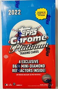 2022 Topps Chrome Platinum Baseball Hobby Lite Box Factory Sealed
