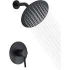 Matte Black Shower Faucet Set Single Function Shower Trim Kit W/ Rough-in Valve