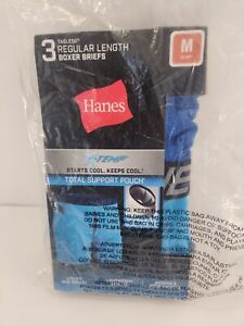 Hanes - Men's X-Temp Tagless Boxer Briefs - Size Medium - Pack of 3