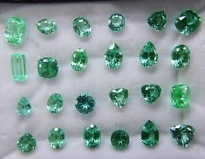 Loose Gemstones Lot Mix Shape Green Blue Paraiba Natural Tourmaline 100 Ct