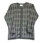 Vintage Pendleton Wool Cardigan Sweater Woman’s Size 2XL Gray Plaid Button Up 80