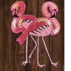 Flamingo Embroidered Patch — Iron On