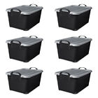 Life Story 55 Qt Stackable Home Organization Lidded Storage Container, (6 Pack)