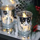 Silver Votive Tealight Candle Holders 12PCS Christmas Candle Holders with Car...