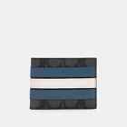COACH Men's Slim Billfold Wallet In Signature Canvas With Varsity Stripe, OS