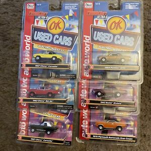 6 New Autoworld Slot Cars From The Ok Used Car Series