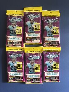 NEW 2021 Panini Absolute NFL Football Value Cello Fat Pack (6 Packs)