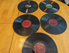 New ListingLot Of 5  Early 1900s  Disc Records 78rpm 12”  One Sided Mix Labels  Victrola