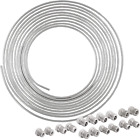 25 Ft 3/16 316L Marine Grade Stainless Steel Brake Line Tubing Coil and Fitting