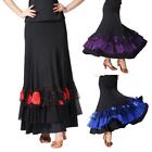 Latin Flamenco Ballroom Sequins Tango Waltz Skirt