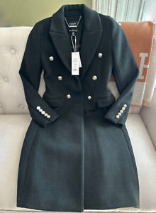 BRAND NEW wTAG_ ELEGANT COAT with GOLD BUTTONS MILITARY STYLE_ STUNNING !!