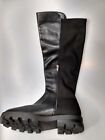 Vince Camuto Womens Tencoli Knee High Boots Size 9.5 Black Leather with Lug Sole