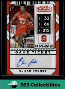 2020 Panini Contenders DP Elijah Hughes Auto #89 Basketball Syracuse