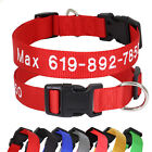 Embroidered Personalized Dog Collar Custom Name Number Nylon Adjustable S-XL