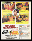 1988 Campbell's Juice Works Fruit Juices Circular Coupon Advertisement