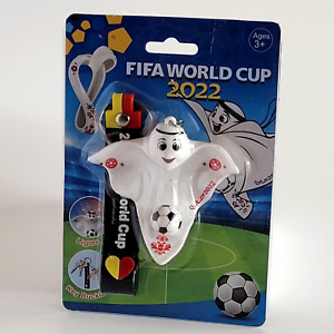 Qatar 2022 World Cup La'eeb Mascot Football Soccer Souvenir Key buckle and Light