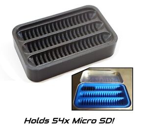 SD Card Holder Storage Rack (54x Micro SD) Insert for an Altoids Tin 3D MicroSD