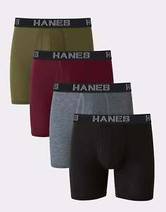 Hanes Boxer Brief 4-Pack Ultimate Comfort Flex Fit Total Support Pouch Tagless