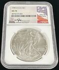 1986 American Silver Eagle NGC MS70 Signed John M. Mercanti First Year Rare