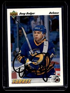 1991 UD #477 Autographed Doug Bodger Trading Card-Dan Fox Collection