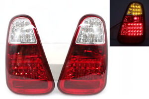 01-04 MINI COOPER R50 R52 R53 JCW RED CLEAR JDM LED TAIL LIGHTS REAR LAMPS (For: More than one vehicle)