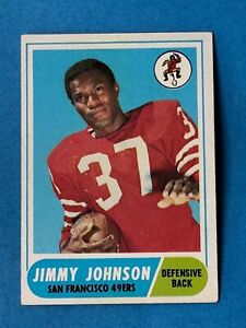 1968 TOPPS #61 JIMMY JOHNSON EX-MT HOFer