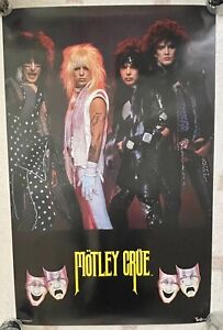 Original Vintage 1985 Motley Crue Theatre Of Pain Group Shot POSTER Rock Metal