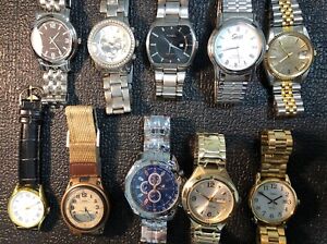 Vintage/Now Men’s Watch Lot Of (10) Watches Fossil,Speidel,Geneva,Casio,Timex