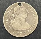 Peru 1777 LIMAE MJ 2 Reales Silver Coin: see description