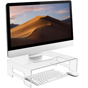Sorbus Acrylic Desktop Monitor Stand Riser for Laptop, Computer, iMac. (2 Sizes)