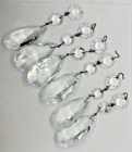 New ListingBeautiful Vintage Clear Glass Crystal, Chandelier Light Lamp Part Pack of 6