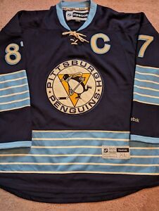 New ListingNHL Reebok Pittsburgh Penguins Sidney Crosby Navy WC Alt Hockey Jersey, Sz XL