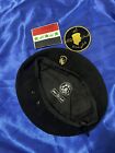 Iraq-Vintage Iraqi Fedayeen Saddam Black Beret W/ Fedayeen Pin, Patch, Flag.Rare
